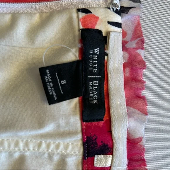 White House Floral Strapless Top - Picture 6 of 8